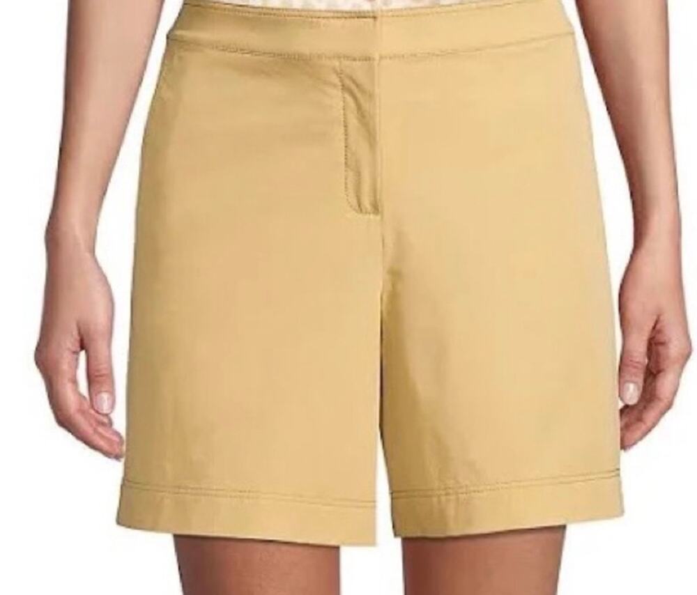 Lafayette 148 New York Women Shorts Size M Honeynut High Rise NWT